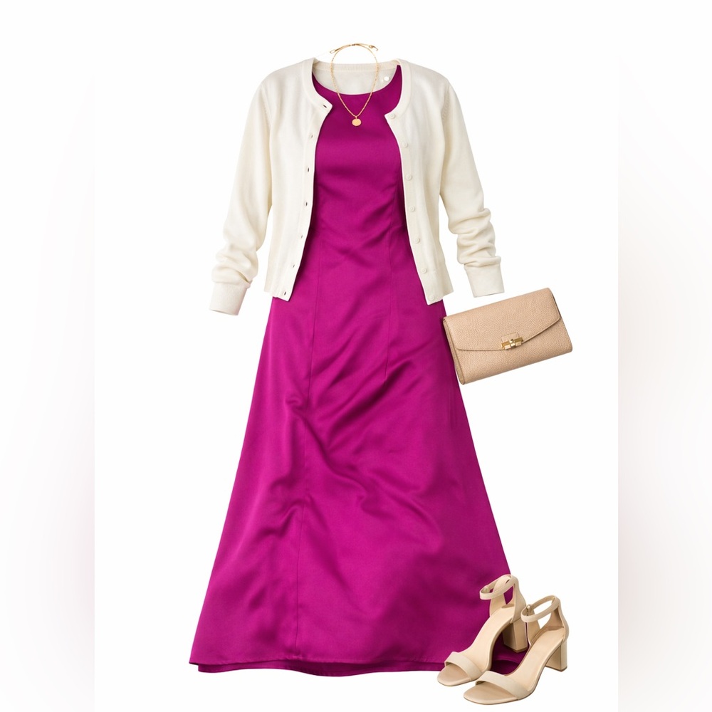 J Crew Factory High-neck slip dress in luster crepe